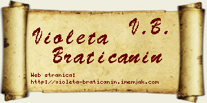 Violeta Bratičanin vizit kartica